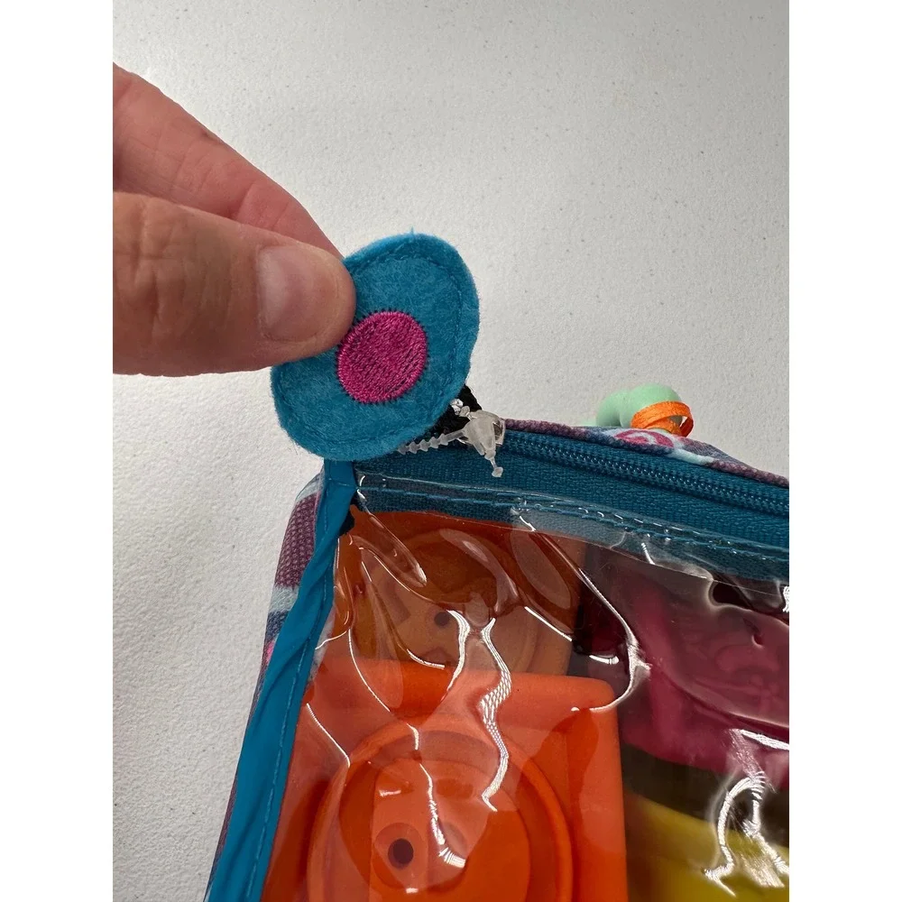 B Baby Soft Squeeze Blocks Building Toy Set Animals Letters Shapes Nursery Bag